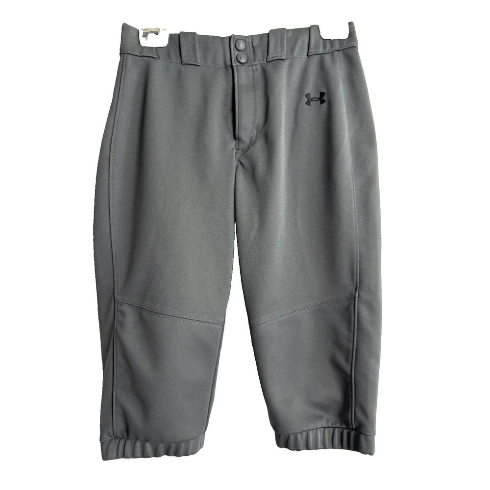 Under Armour Youth Large Gray Baseball Softball Knicker Pants YLG 14-16